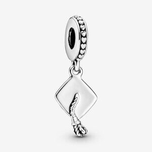 🐘🐘 S925 Sterling Silver Graduation Cap Charm